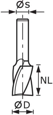 Festool Spiralnutfräser HW Schaft 8 mm Voll-Hartmetall mit Grundschneide - Bild 1 von 2
