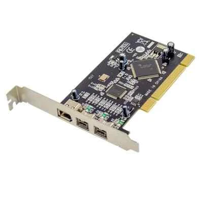 PCI 1394A+1394B FireWire card 2+1 Ports 1394 Port PCI Controller Card TI Chipset - Image 1 of 4