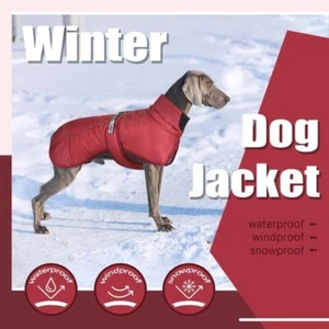 MEWAYYI Dog Coat Jacket Winter 3XL Vest Red NEW Reflective Waterproof Leg Straps - Picture 1 of 11