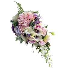 Bouquet da sposa Cascata Fiore finto Damigella d'onore Fiore a mano Decorazioni