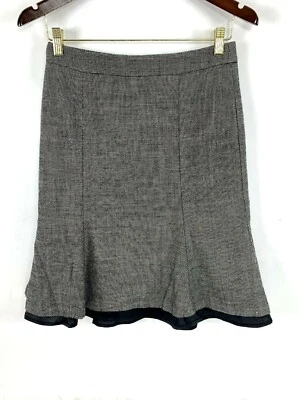 Banana Republic Wool Skirt size 2 Womens Flare Black Lined Back Zipper - Image 1 of 4