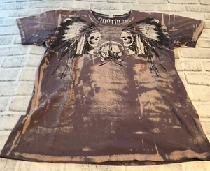 Grey Goods Skulls Vintage Made In USA TShirt Size Medium - Picture 1 of 6