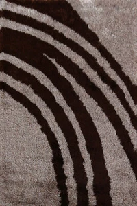 Abstract Indian Hand-tufted Rug 5x8 ft Modern Shaggy Carpet - Picture 1 of 17