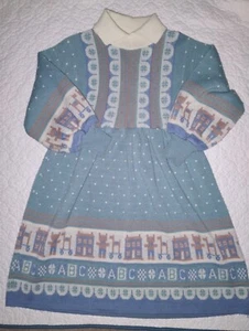 RARE Clothkits 6-7 Years Vintage Winter Knit Jumper Dress 1980s Retro Grannycore - Picture 1 of 3