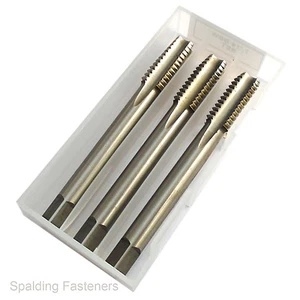 UNF Left Handed (REVERSE THREAD) HSS Straight Flute Taps - Individual Or Set - Picture 1 of 3