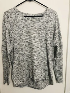LULULEMON Get Set Long Sleeve Top Shirt Open Back Tiger Space Dye Aprox Size 12 - Picture 1 of 11