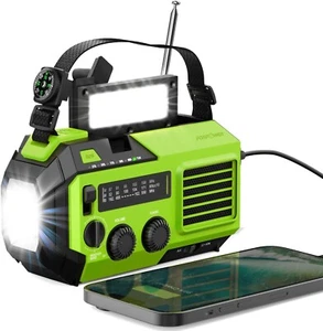 FosPower FOSPWB2376 Emergency Solar Crank Portable NOAA Weather Radio -... - Picture 1 of 8