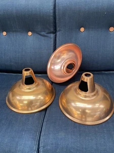 3x Factory Shades Copper - Industrial Retro Cafe Vtg - Job Lot Copper - Picture 1 of 3
