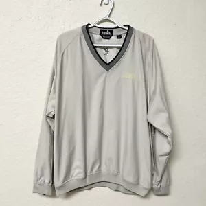 Ashworth Size XL Long Sleeve Pullover Windbreaker Water Resistant V Neck Logo - Picture 1 of 7