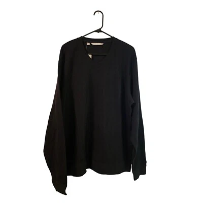 Cutter & Buck V-Neck Sweater Pullover Long Sleeve Top Black XL - Image 1 of 4