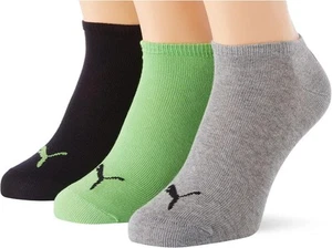 PUMA Unisex Baby Invisible Socks, Socks Green Flash, 23 (Pack of 3) - Picture 1 of 4