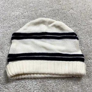 Y2K Beanie Strick gestreift Hipster Urban Wintermütze Vintage Erwachsene - Bild 1 von 3
