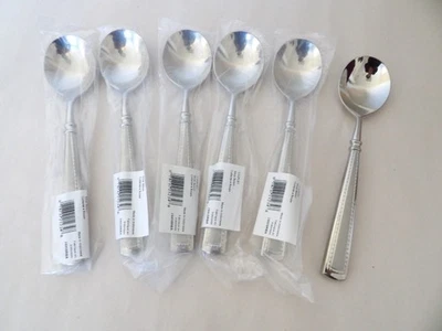 6 Oneida 18/10 Stainless COUPLET Soup Spoons - Image 1 of 4