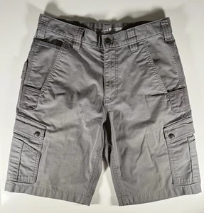 Carhartt Shorts Mens 30x10 Rugged Flex Relaxed Fit Canvas Ripstop Gray Utility - Picture 1 of 13
