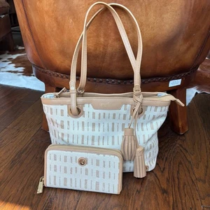 Bolso de Mano Spartina 449 Island Desfile y Cartera Neutro Playa Tostado Beige - Imagen 1 de 18