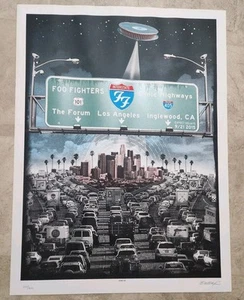 Foo Fighters The Forum Exclusive Poster #300 of 400 LA Official Merchandise Emek - Picture 1 of 7
