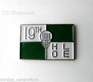 GOLF EL HOYO 19 GOLF NOVEDAD LOGOTIPO GOLFISTA SOLAPA PIN INSIGNIA 1 PULGADA - Imagen 1 de 1
