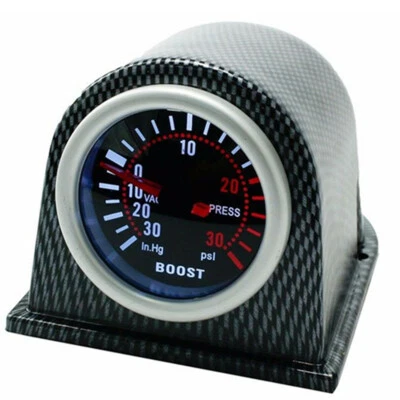 2In 52mm PSI Car LED Turbo Boost Pressure Gauge Needle Pointer Meter Smoke Lens  - Image 1 of 4