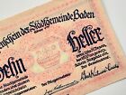 1920 Austria 10 Heller Baden Bei Wien Notgeld Banknote CC223