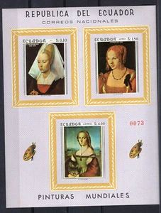 ECUADOR, PAINTING, MI # BL 42, IMPERFORATED, MNH - Picture 1 of 1