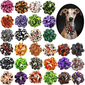 100Pcs Halloween Festival Slidable Dog Bowtie Collar Pet Cat Grooming Supplies - Picture 1 of 9
