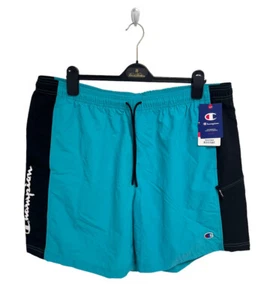 Champion Men's Black And Blue Elastic Waist Pull-On Drawstring Shorts Size XL - Picture 1 of 10
