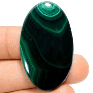 100% Natural Malachite Oval Shape Cabochon Loose Gemstone 59 Ct 40X23X4mm X17862 - Picture 1 of 2