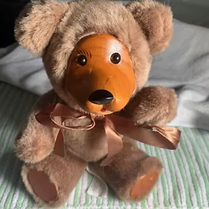 Peluche FTD serie da collezione ORSACCHIOTTO FACCIA DI LEGNO 10" marrone snodato peluche - Foto 1 di 10