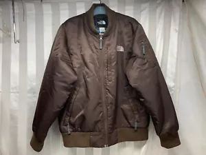 The North Face Men's Windbreaker Zip Up Bomber Jacket Outdoor Brown Padded Sz M - Picture 1 of 17