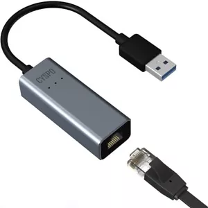 USB 3.0 to 10/100/1000 Gigabit Ethernet Adapter for Laptop Plug & Play - Picture 1 of 10