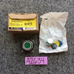 9001KR1GH13 Non-Illuminated Push Button Green 30mm, Square D , NEW! - Picture 1 of 3