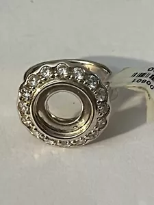 KAMELEON KR005 Sterling Silver Scalloped Cubic Zirconia Band Ring SIZE 7 ~ NWT! - Picture 1 of 4