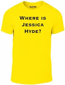 T-shirt Where is Jessica Hyde - Divertente t-shirt retrò tv moda utopia scienza - Foto 1 di 6