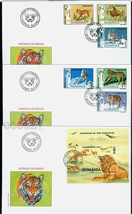2000 Tiger,Lion,Wild Cats,Katze,Puma,Panther,Animals,Romania,Mi.5532,Bl.316,FDC - Picture 1 of 1