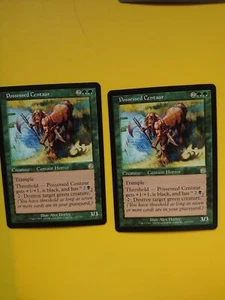 MTG Card. Possessed Centaur x2  rare centaur horror Torment. As Pictures - Picture 1 of 4