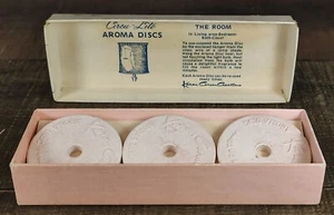 Vintage Aroma Disc Set Of 3 Floral Scent- Circu Lite Karen Carson Lamp Fragrance - Picture 1 of 5