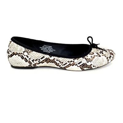 French Connection Mujer Diana Vegano Gamuza Ballet Zapatos Planos Serpiente 10 Nuevos Foto 1 de 4