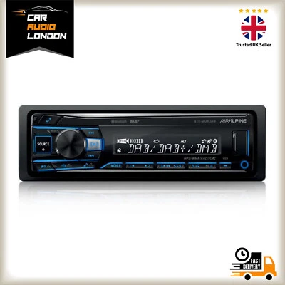 Alpine UTE-204DAB 1 DIN DAB+ Media Receiver - Built-in Amp & Advanced Bluetooth - Image 1 of 3