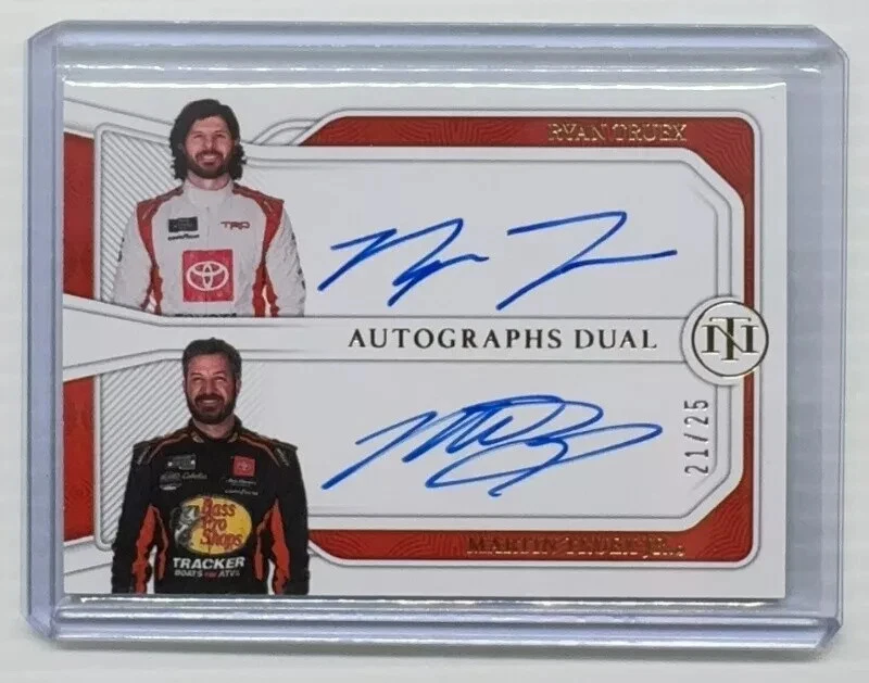 2023 National Treasures Ryan Truex Martin Truex Jr Gold Dual Auto #21/25 - Image 1 of 2