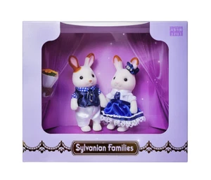 Sylvanian Families Calico Critters Chocolat Rabbit Couple Set - Picture 1 of 1