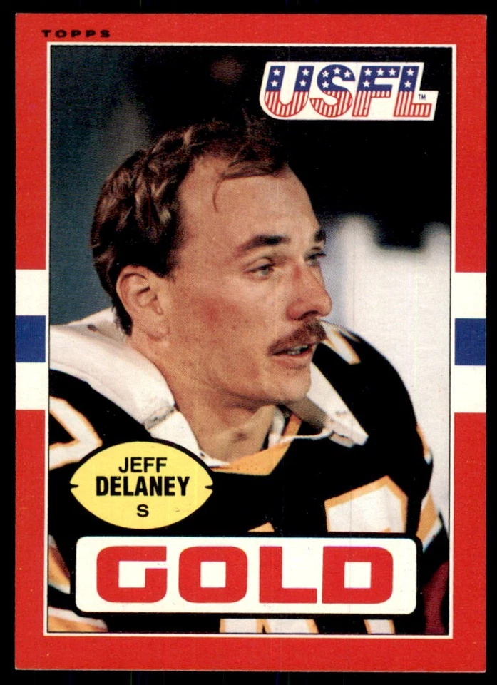 1985 Topps USFL Jeff Delaney Football Cards #30 - Image 1 of 2