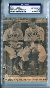 CARL HUBBELL Vintage Signed 1933 Photo With Envelope World Series Champs PSA/DNA - Picture 1 of 4