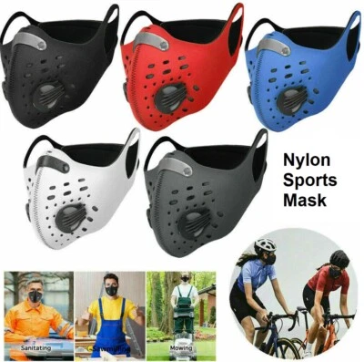 Face Mask Reusable Washable Anti Pollution Masks PM2.5 Two Air Vents & Filter  - Image 1 of 4
