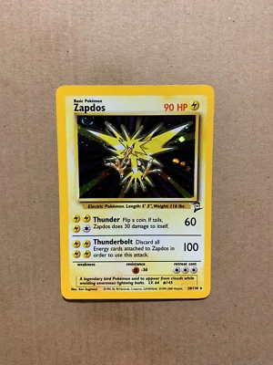 Zapdos 20/130 Base Set 2 - Holo Pokemon Card - EXCELLENT - Image 1 of 3
