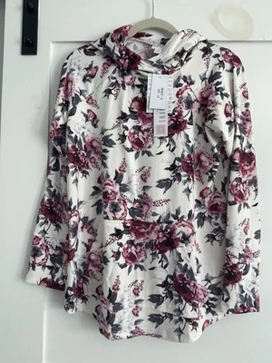 Sudadera con Capucha Lularoe Ámbar Floral Mediana Nueva con Etiquetas Foto 1 de 4