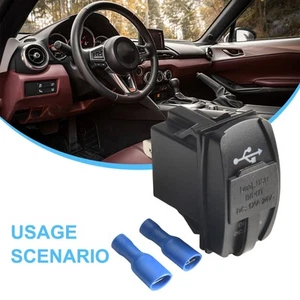 Panneau Chargeur Secteur Double USB Efficient 12 24V pour Voitures UTVs Interrup - Photo 1 sur 12