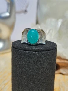 Natural Amazonite Ring Gift New - Picture 1 of 3