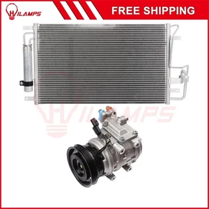 For 05-09 Hyundai Tucson Kia Sportage AC Condenser & AC Compressor Cooling Kit - Picture 1 of 8