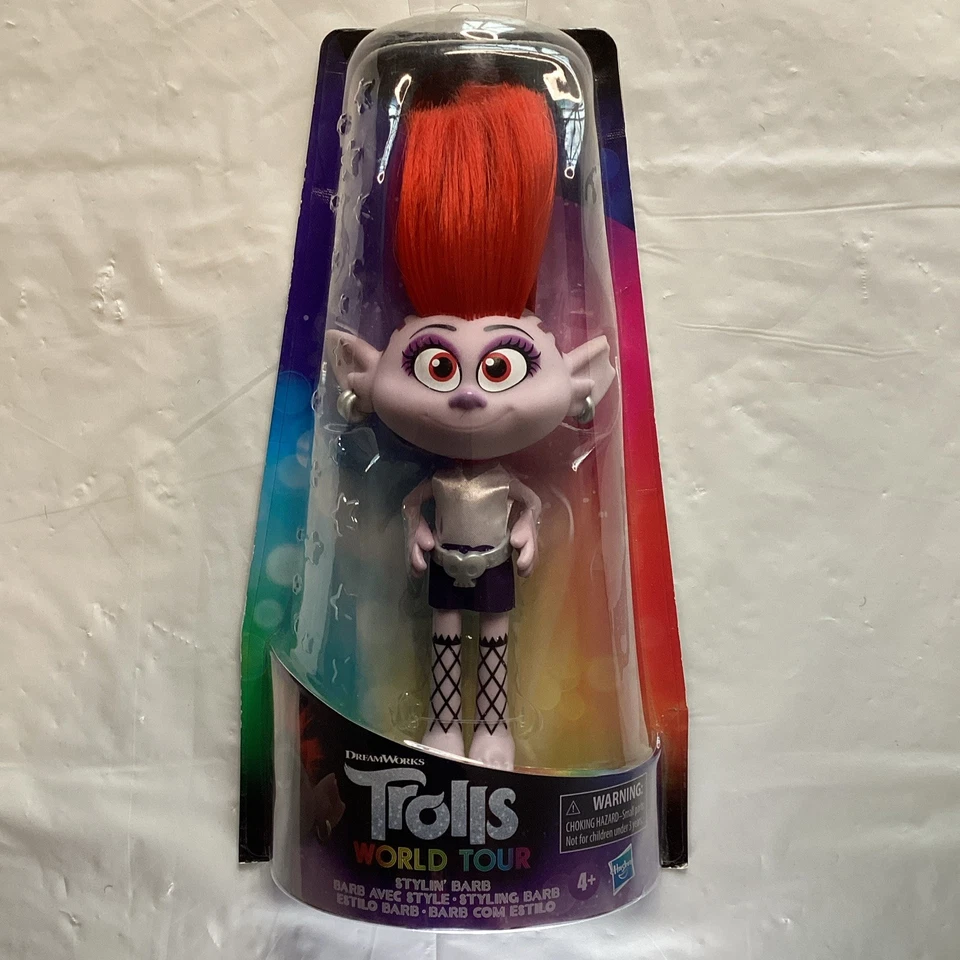 Muñeca Trolls World Tour Stylin Barb NUEVA 2019 Dreamworks Hasbro Heavy Metal Troll Foto 1 de 4