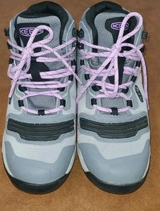 Keen Boots Womens 9 Steel Grey African Violet Tempo Flex Waterproof Hiking  - Picture 1 of 8